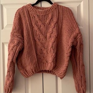 J.O.A Pink soft knit sweater